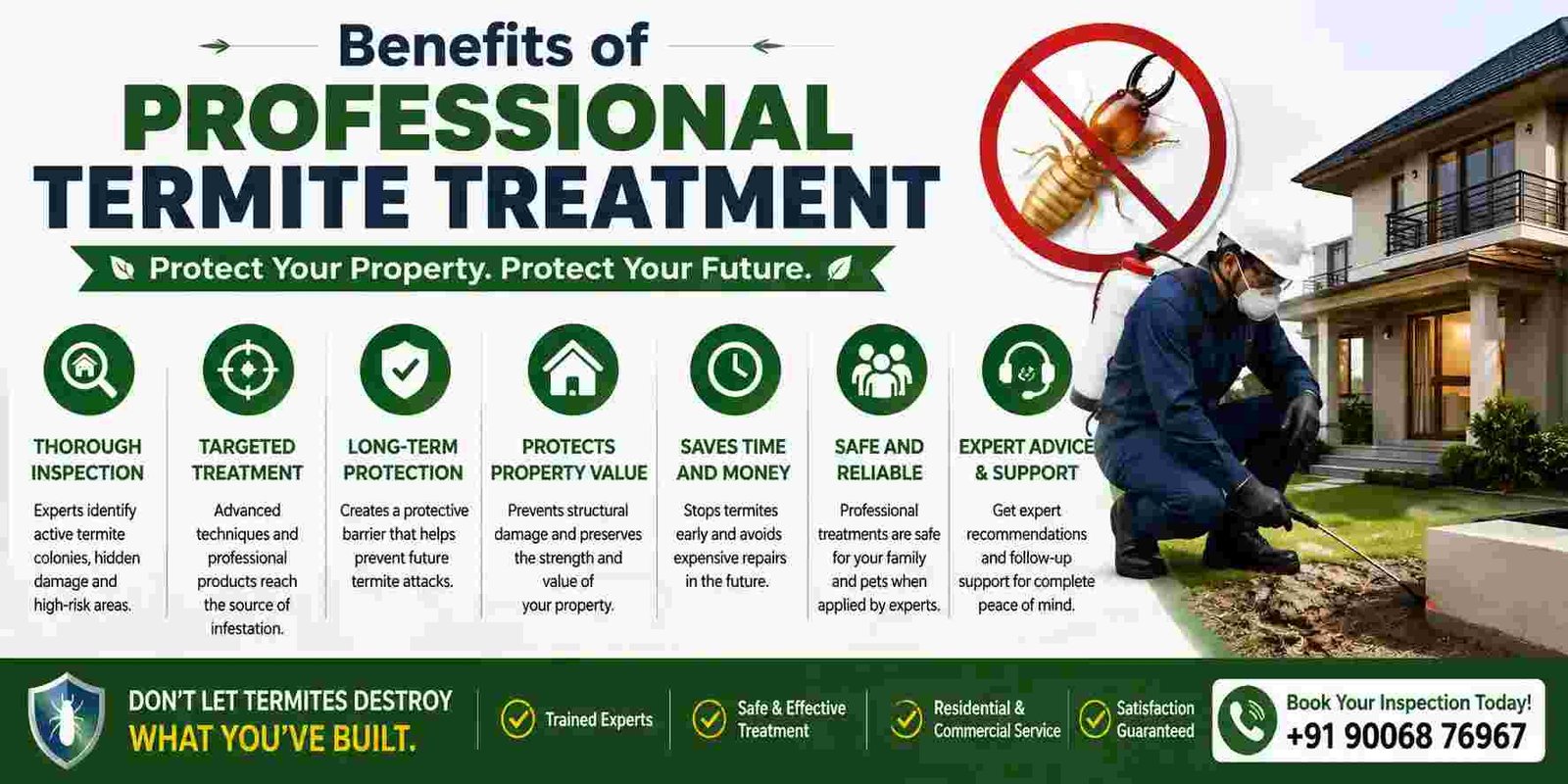 What is Benefits Pest Control Man Termite treatment service in Bihar Sharif